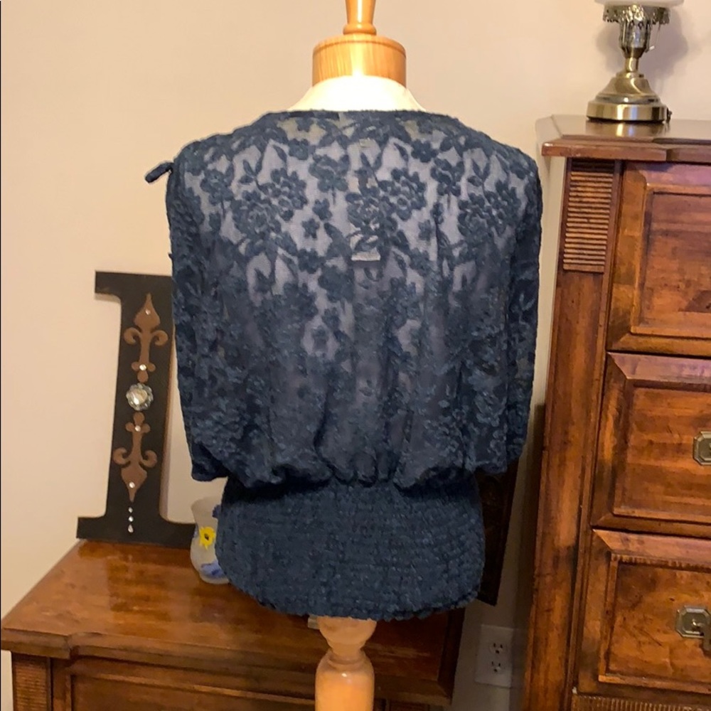 Anthropologie Deletta Navy Marin Sleeveless Top - Picture 3 of 6